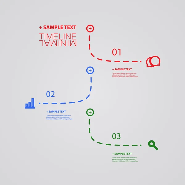 Chronologie vectorielle infographique - Modèle de conception de rapport — Image vectorielle