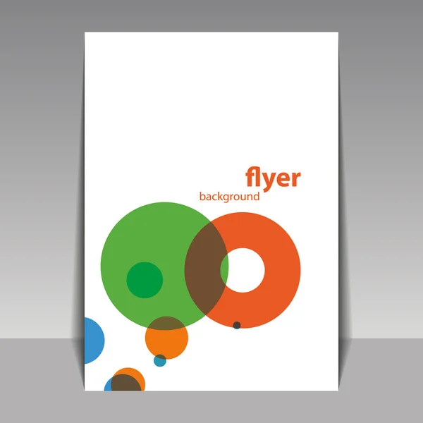 Flyer eller Cover Design med färgglada prickar, ringar, bubblor — Stock vektor