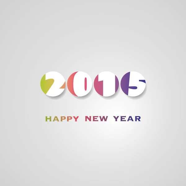 New Year Card Template - 2015 — Stock Vector