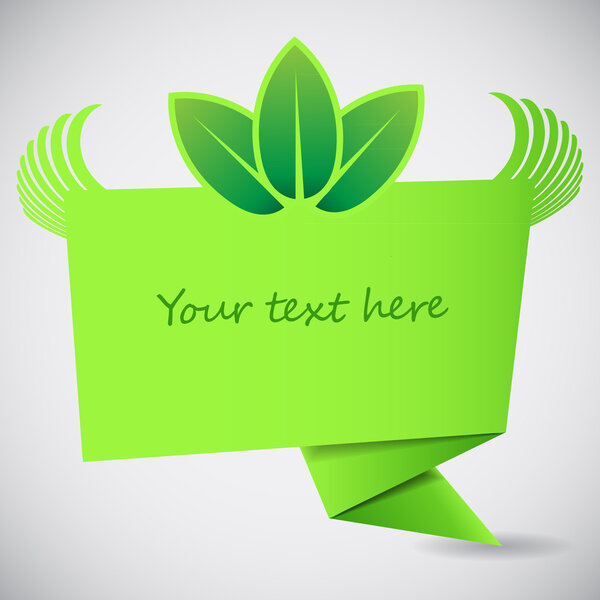 Green Eco Speech Bubble