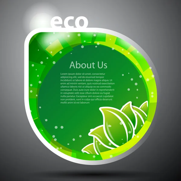 Eco Speech Concepto de burbuja — Vector de stock