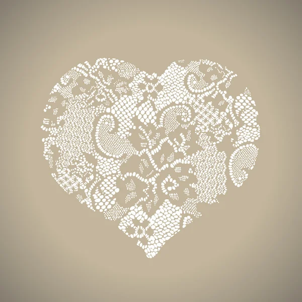 Ornamental Heart Shaped Pattern - Valentine's Day Card Template — Stock Vector
