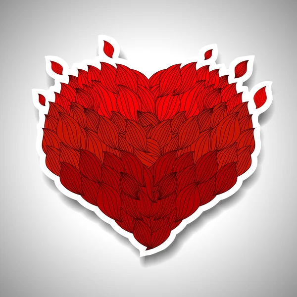 Plantilla de corazón para el día de San Valentín — Archivo Imágenes Vectoriales