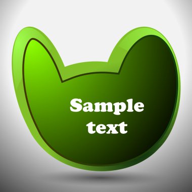 Soyut yeşil konuşma balonu