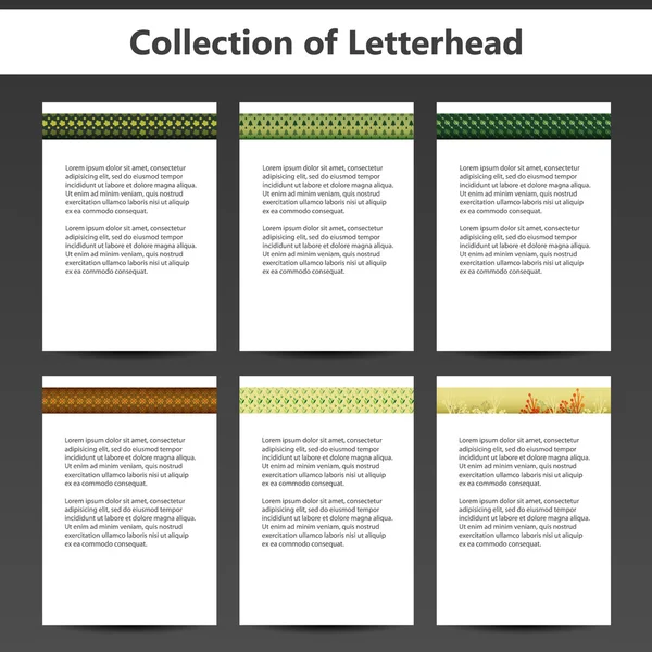 Collection of Letterhead Templates for Your Business — Stock Vector