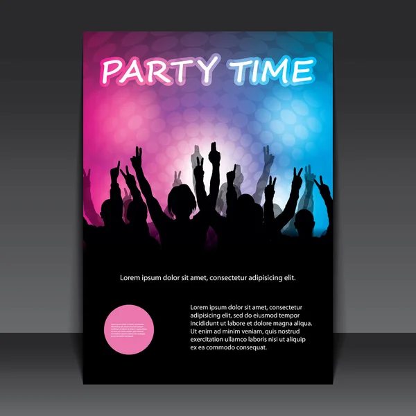 Party Time - Flyer or Cover Design — Stock Vector