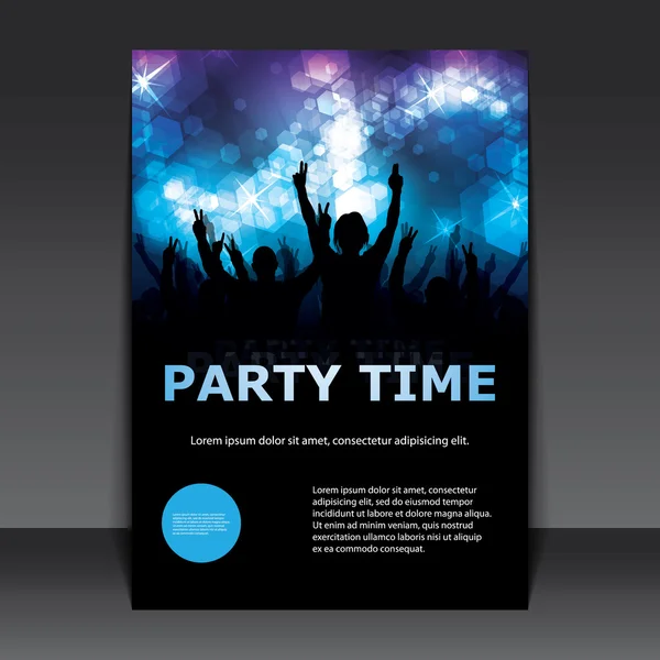 Folheto ou capa Design - Party Time — Vetor de Stock