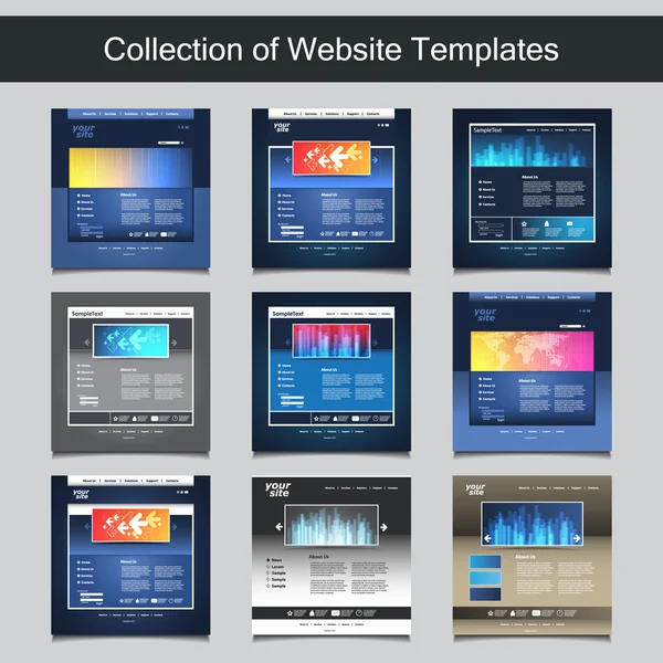 İş için Web sitesi şablonları koleksiyonu