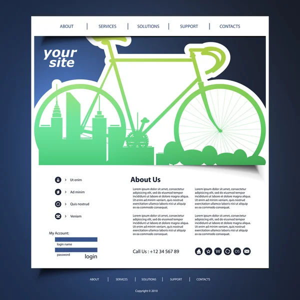 Plantilla Web con Eco Concept Header Design — Archivo Imágenes Vectoriales