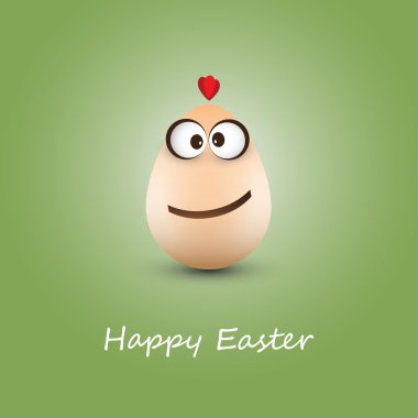komik tavuk yumurta - mutlu Paskalya kartı