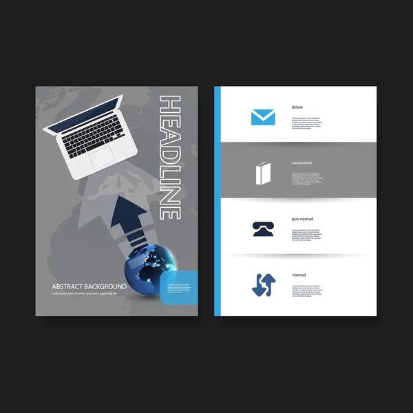 Flyer oder Cover-Design-Vorlagen - Business, Netzwerk, Corporate Identity — Stockvektor