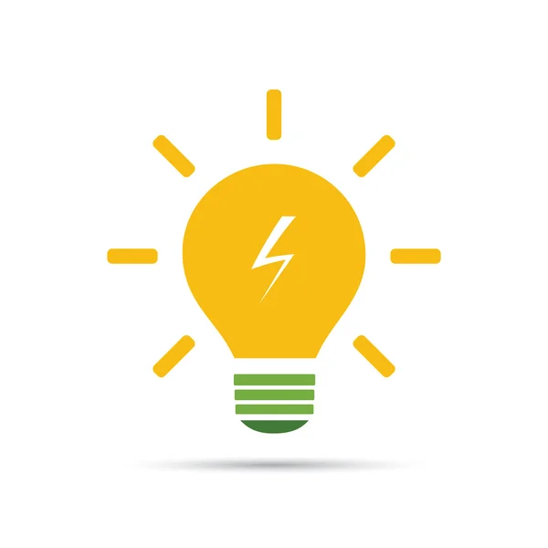 Solar Energy Concept Design - Light Bulb Icon — Stock Vector