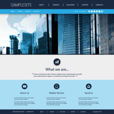 Gökdelenler arka plan ile işiniz için Web sitesi tasarımı