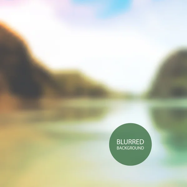 Trendy Retro Vintage Styled Blurred Background Design - Beach - Stok Vektor