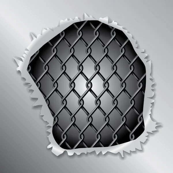 Metallic Fence Background Concept — Stock Vector