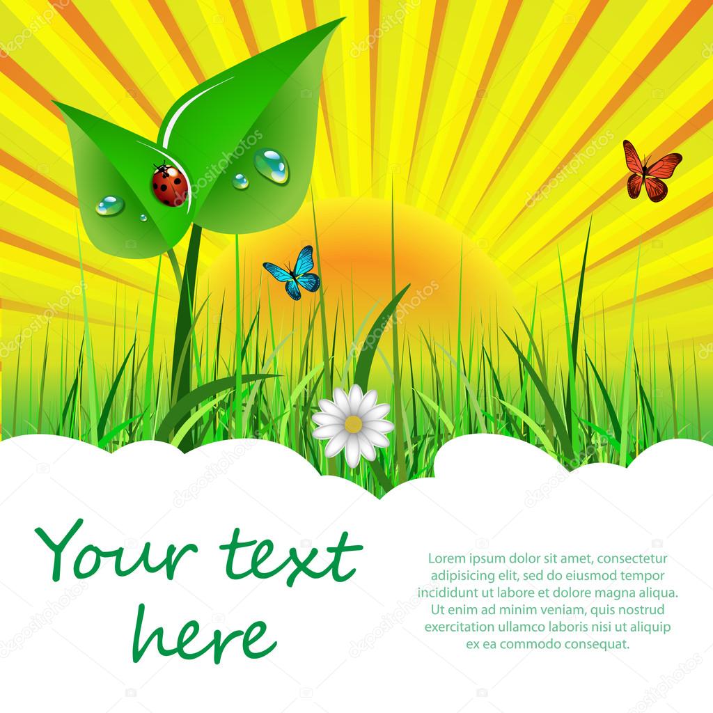 Ecological Background for Web and Design Template