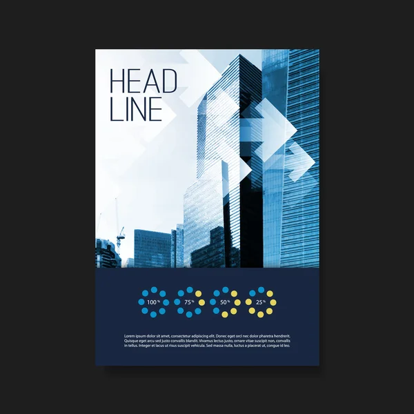 El ilanı veya kapak tasarım şablonu - iş, kurumsal kimlik, gayrimenkul, yayın