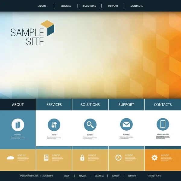 Дизайн сайта для вашего бизнеса с абстрактным шаблоном фона — стоковый вектор
