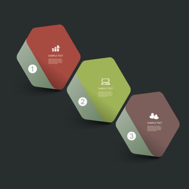 Infographic Tasarım - renkli etiketleri