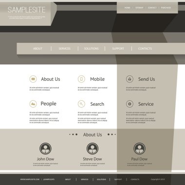 Soyut 3d tasarım ile Web sitesi şablonu