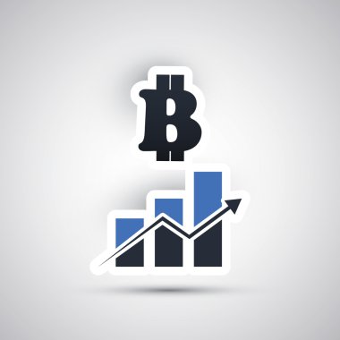 Başarı - Bitcoin tasarım vektör çizim