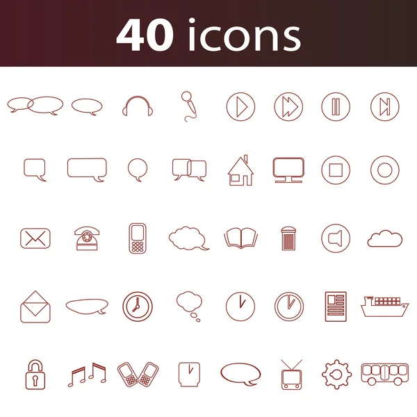 Lineaire Icon Set voor uw Business, Websites, afdrukken — Stockvector