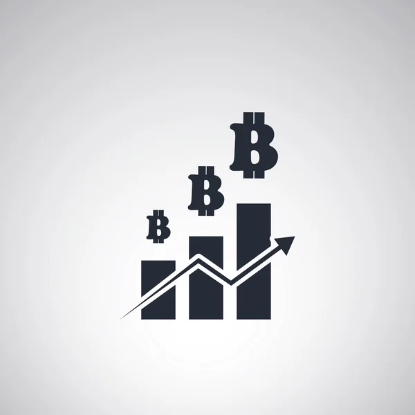 Framgång - vektor Illustration av Bitcoin mönster — Stock vektor
