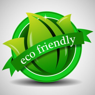 Yeşil Eco etiket veya rozet şablonu