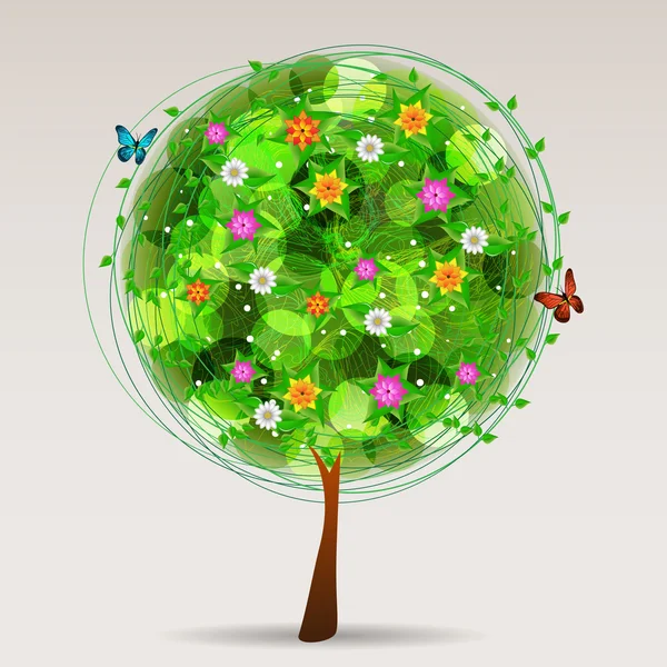 Conception d'arbre multicolore — Image vectorielle
