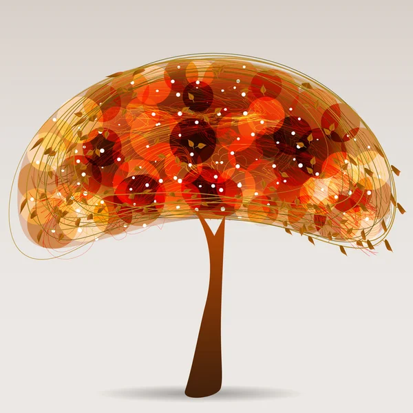 Diseño de árbol multicolor — Vector de stock