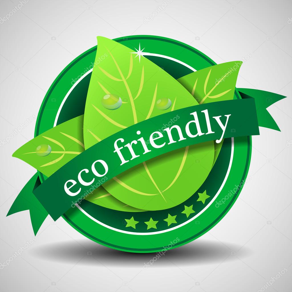 Green Eco Friendly Label or Badge Template