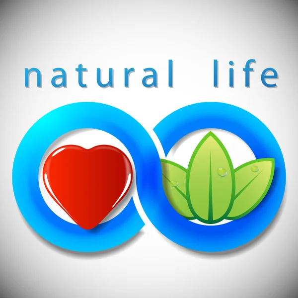 Vida natural - Concepto de fondo — Archivo Imágenes Vectoriales