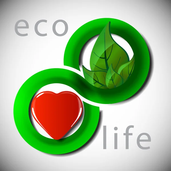 Conceito de Vida Eco fundo — Vetor de Stock