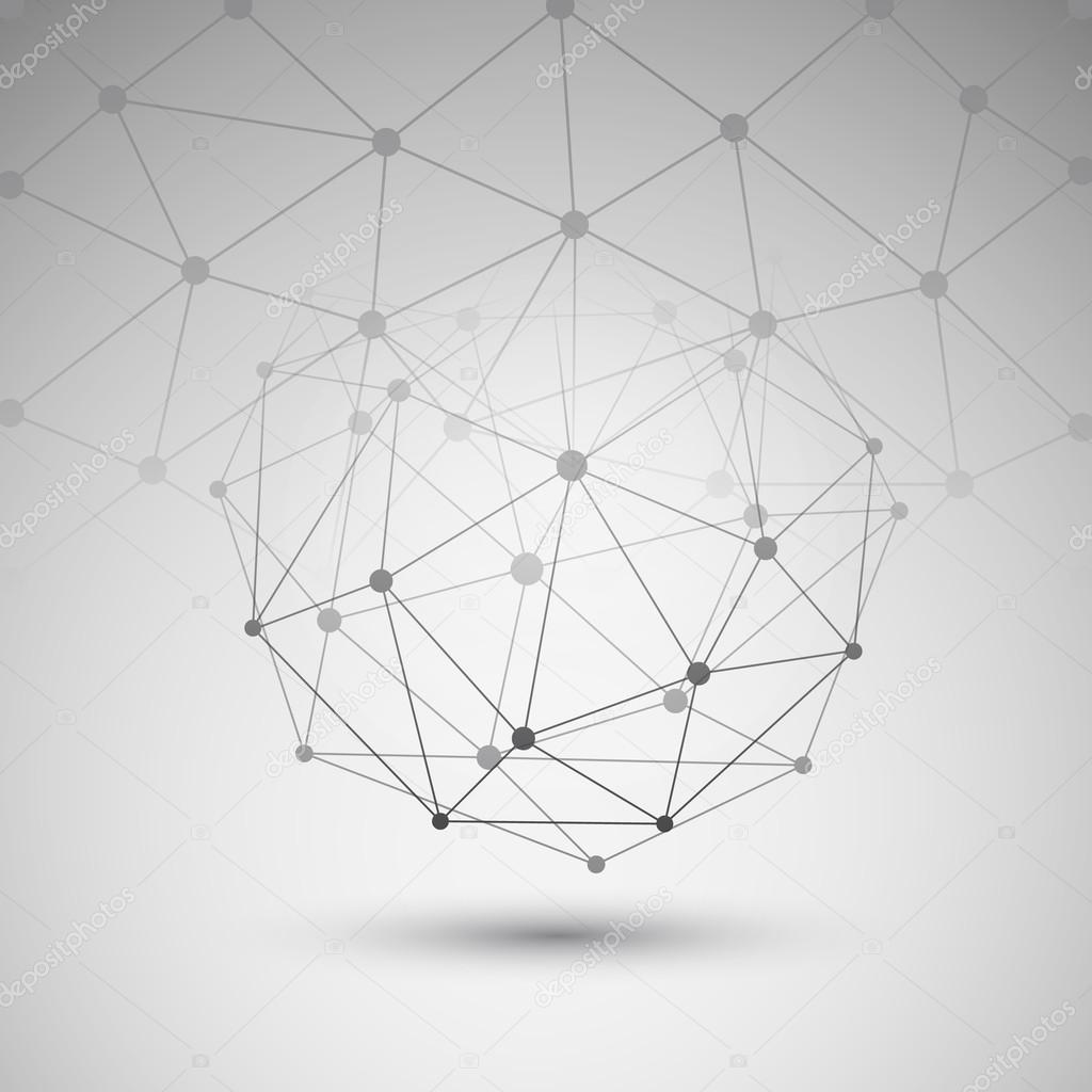 Networks - Globe Design, Connected Line Infrastructure, Minimal Internet, Programming, Social Networking, Information Flow, Science or Communication Concept, Web Template