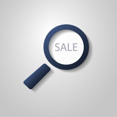 Büyüteç ile satış etiket içinde - bulmak en iyi teklif