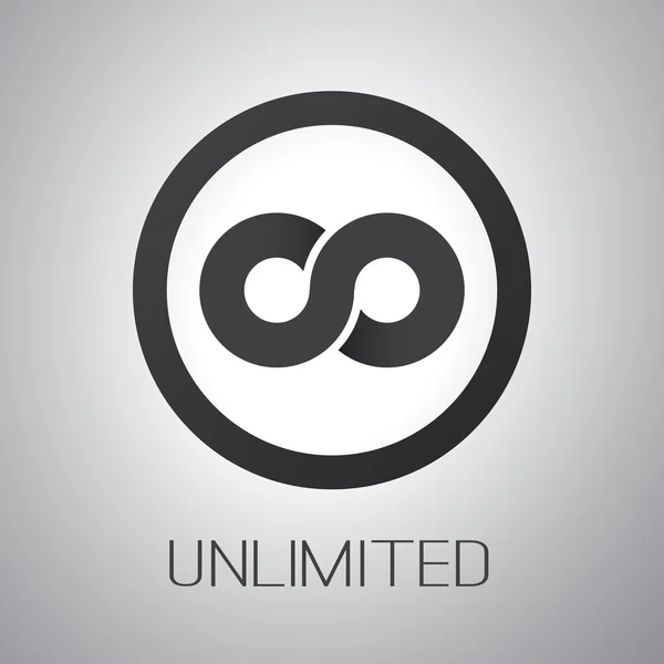 Unlimited Symbol Icon or icon Design — Stok Vektör