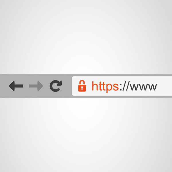 Адресная панель браузера с HTTPS протоколом Sign
