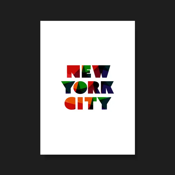 Нью-Йорк - смелый типографский дизайн флаера, книги или экрана - Версия для печати - МК — стоковый вектор