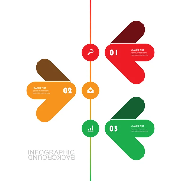 Moderne Geschäftsinformationsgrafik-Vorlage - minimales Timeline-Design — Stockvektor