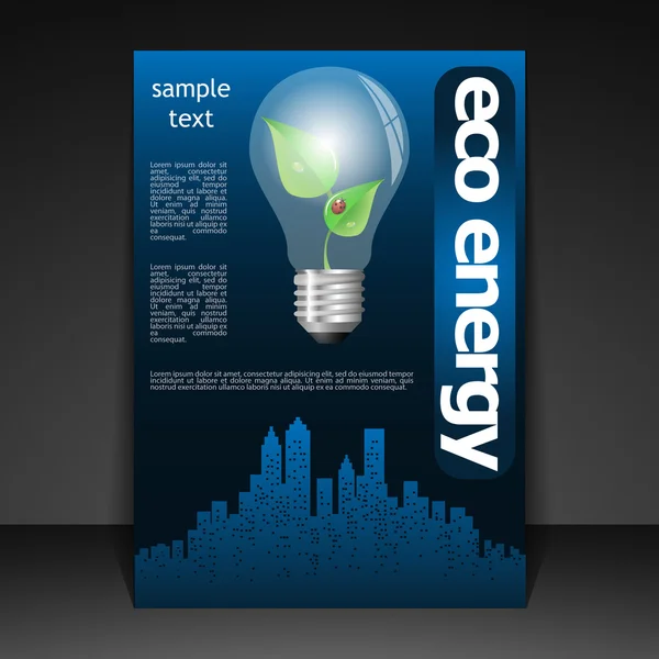 Eko enerji - el ilanı tasarımı — Stok Vektör