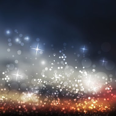 Sparkling Cover Design Template with Abstract, Blurred Background