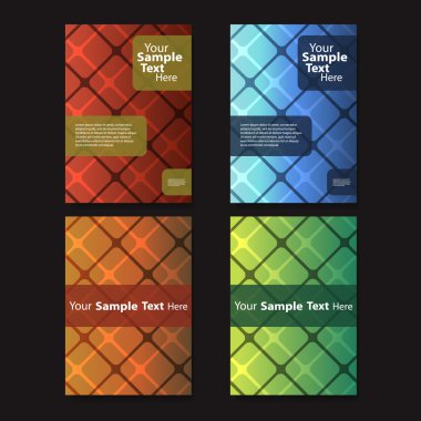 Flyer or Cover Design Set with Abstract Pattern
