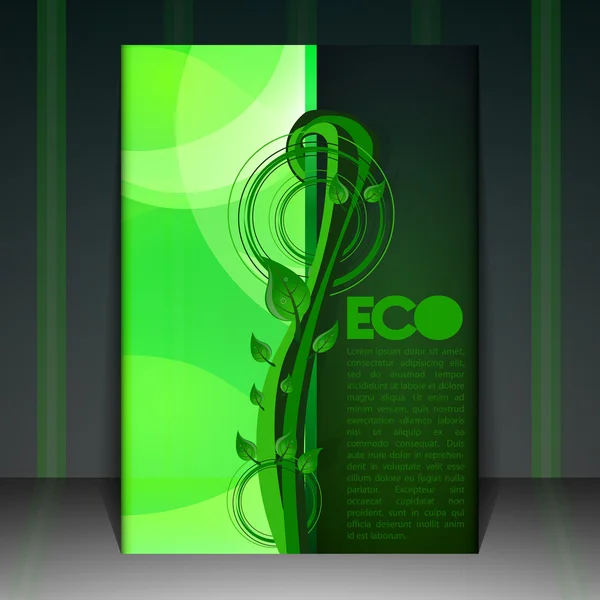 Eco-Flyer oder Cover-Design — Stockvektor