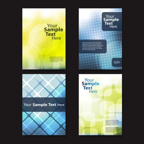 Flyer or Cover Design Set with Abstract Pattern — Διανυσματικό Αρχείο