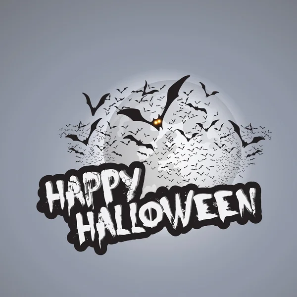 Happy Halloween Card Design Template - Vector Illustration — Stock vektor