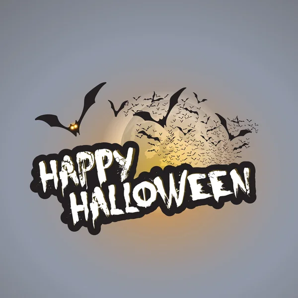 Modèle de conception de carte d'Halloween heureux - Illustration vectorielle — Image vectorielle