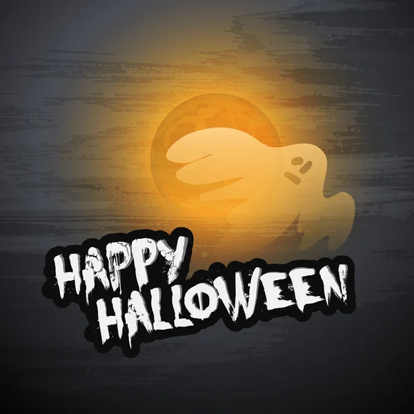 Felice Halloween Card Design Template - Illustrazione vettoriale — Vettoriale Stock