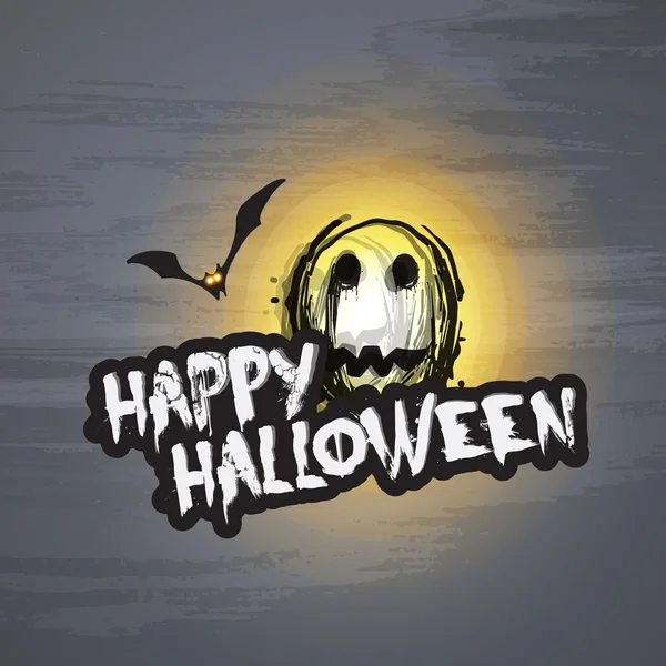 Ontwerpsjabloon Happy Halloween - kaart: vectorillustratie — Stockvector