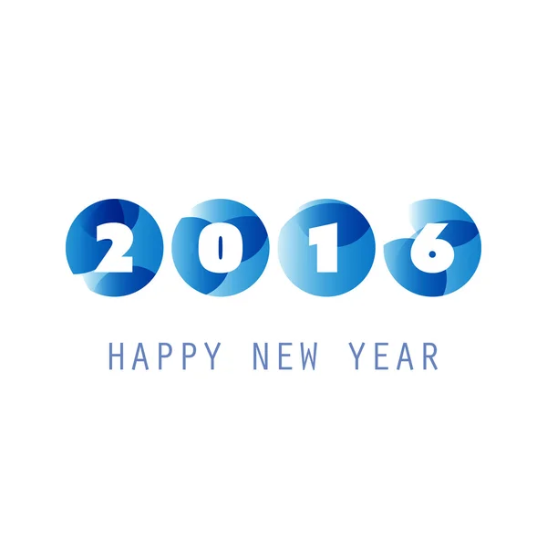 Modèle simple de conception de carte, de couverture ou de fond de nouvel an coloré - 2016 — Image vectorielle