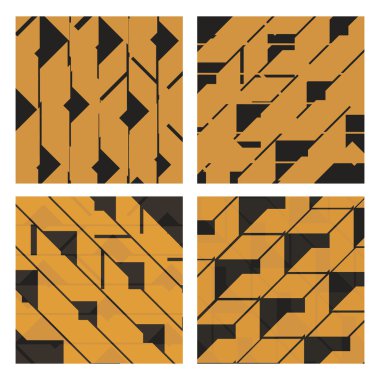 Üçgenler ve çizgili arka kümesi